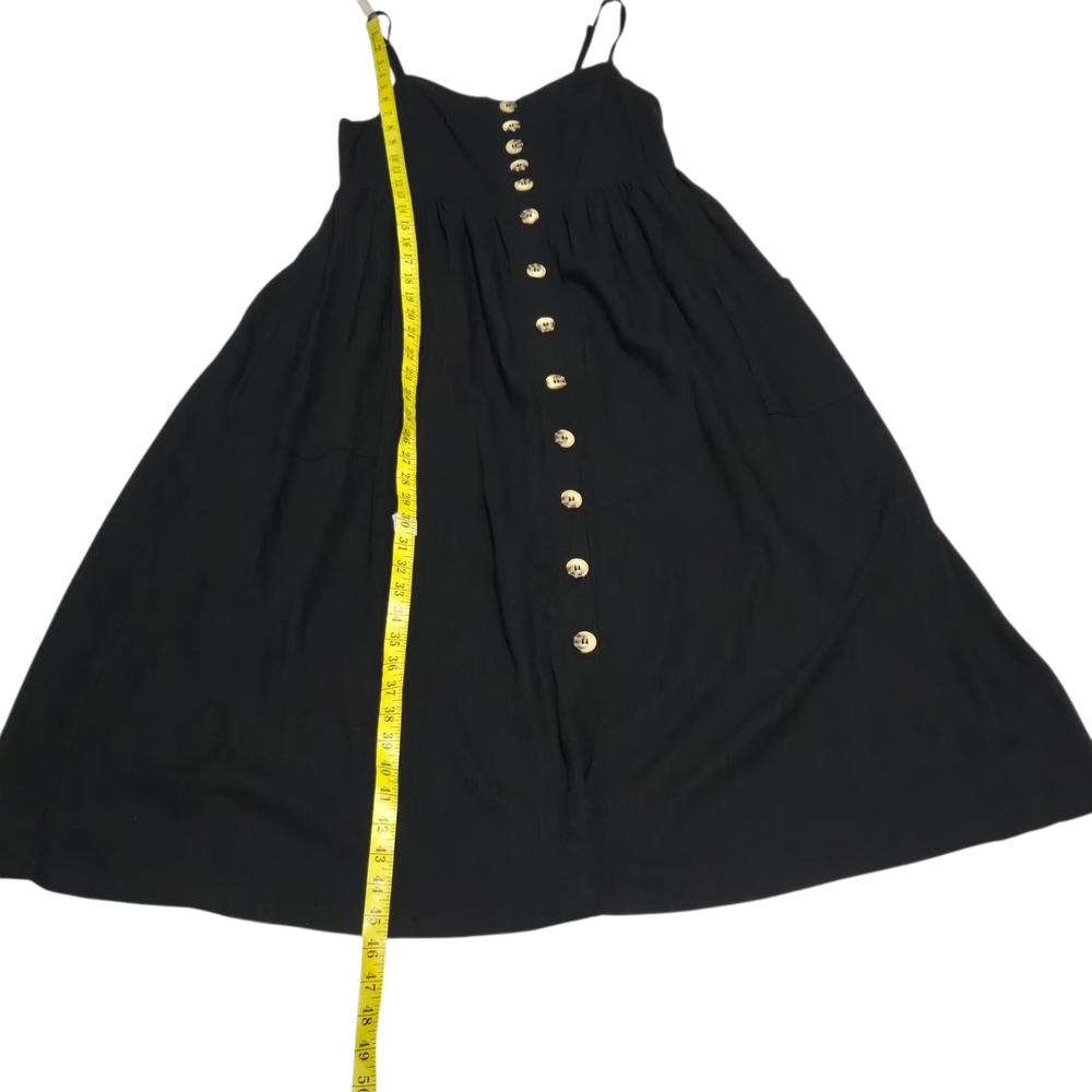 Buffalo David Bitton Black Catina Button-Down Midi Dress Size Medium - Picture 6 of 10